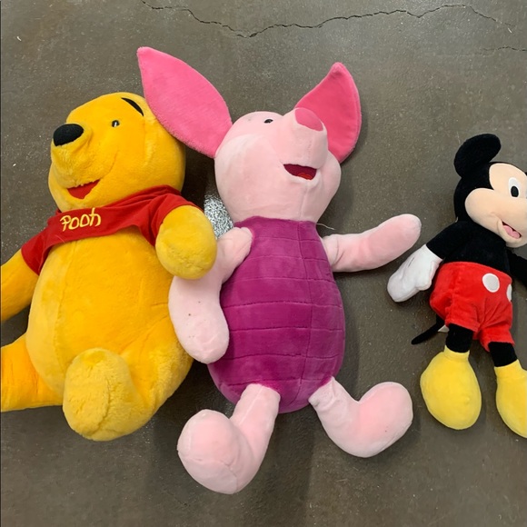 Official Disney Pooh, Piglet, Mickey large plush - Picture 3 of 5